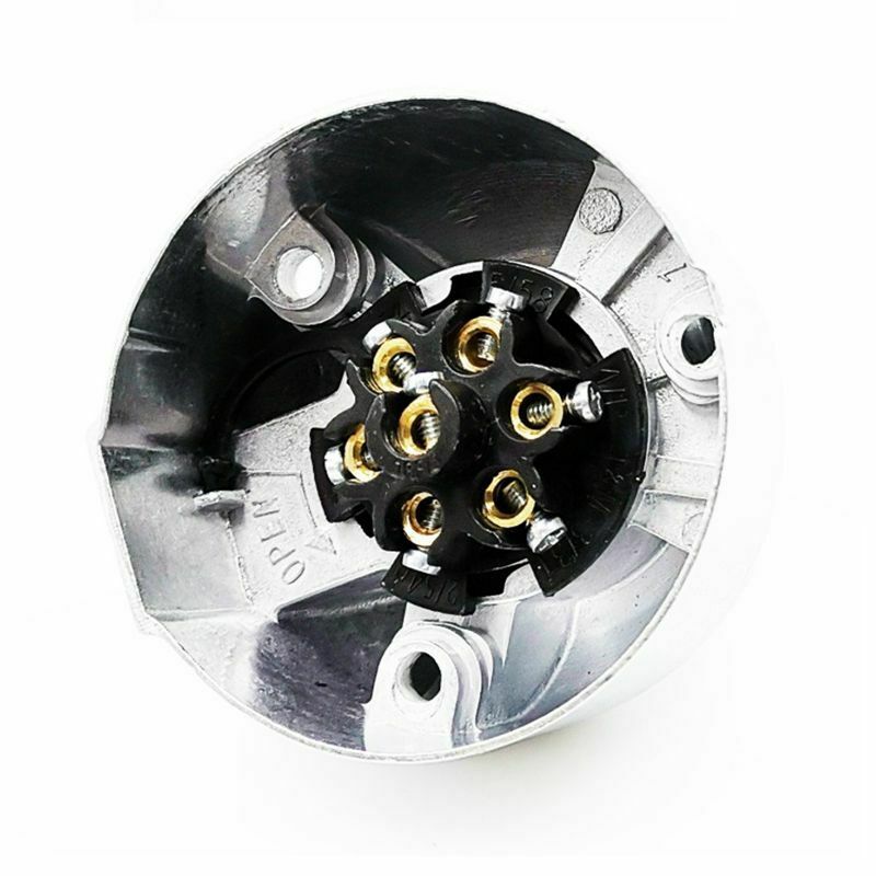 7 Pin 12V Car Trailer Towing Electric Aluminium Alloy Caravan Plug Socket Towbar Towing Socket Adapter