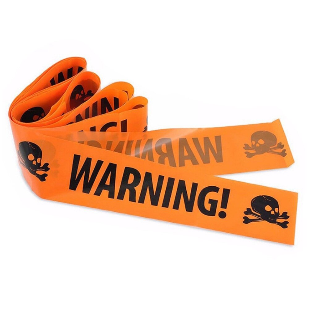 6 Meter Halloween Decoration Warning Tape Sign Halloween Props Window Props Danger Warning Line Indoor Outdoor Halloween Decora