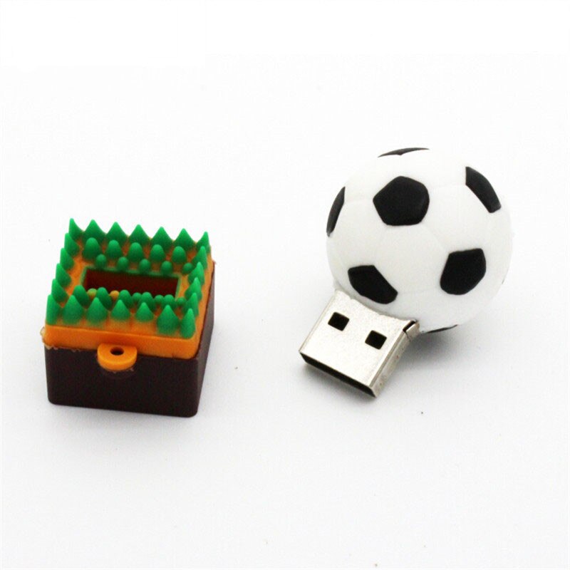 JASTER USB 2.0 flash memory stick football basketball Mini ball usb flash drive pen drive 4GB 16GB 32GB 64GB boy U disk: 16GB / Football