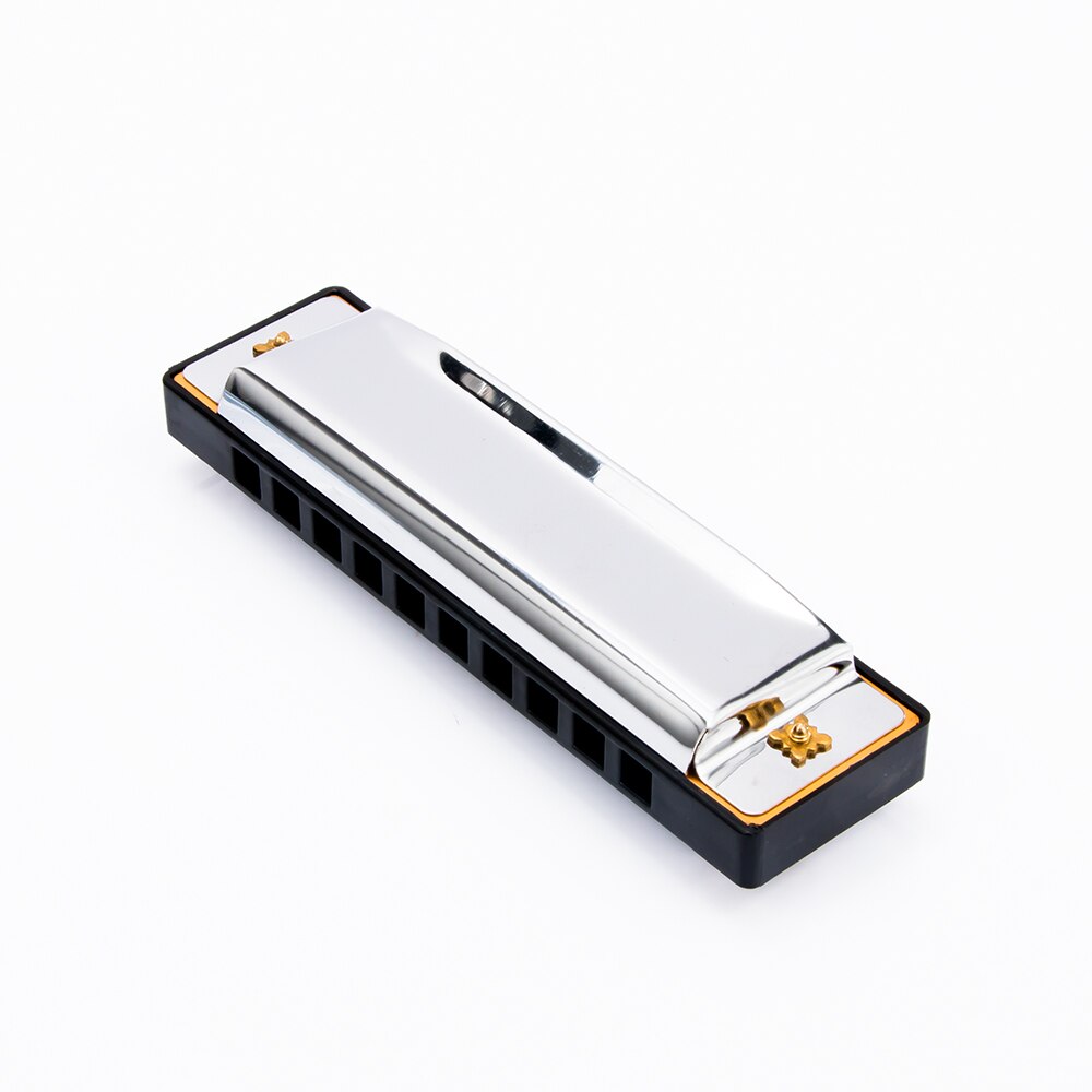 Blues Harmonicas 10 Holes 20 Tone Key of C Blues Jazz Rock Folk Musical Instrument Diatonic Harp Stainless Steel with Case: Default Title