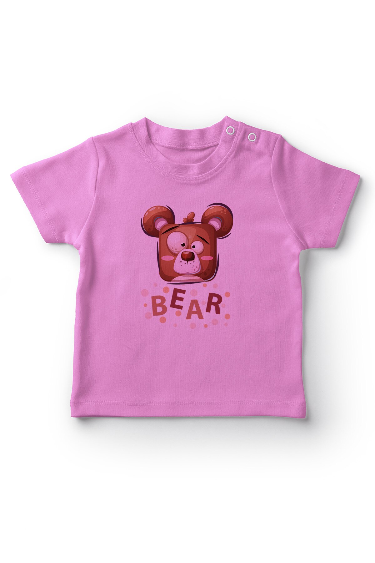 Angemiel Baby of Confused Bear Baby Girl T-Shirt Pink