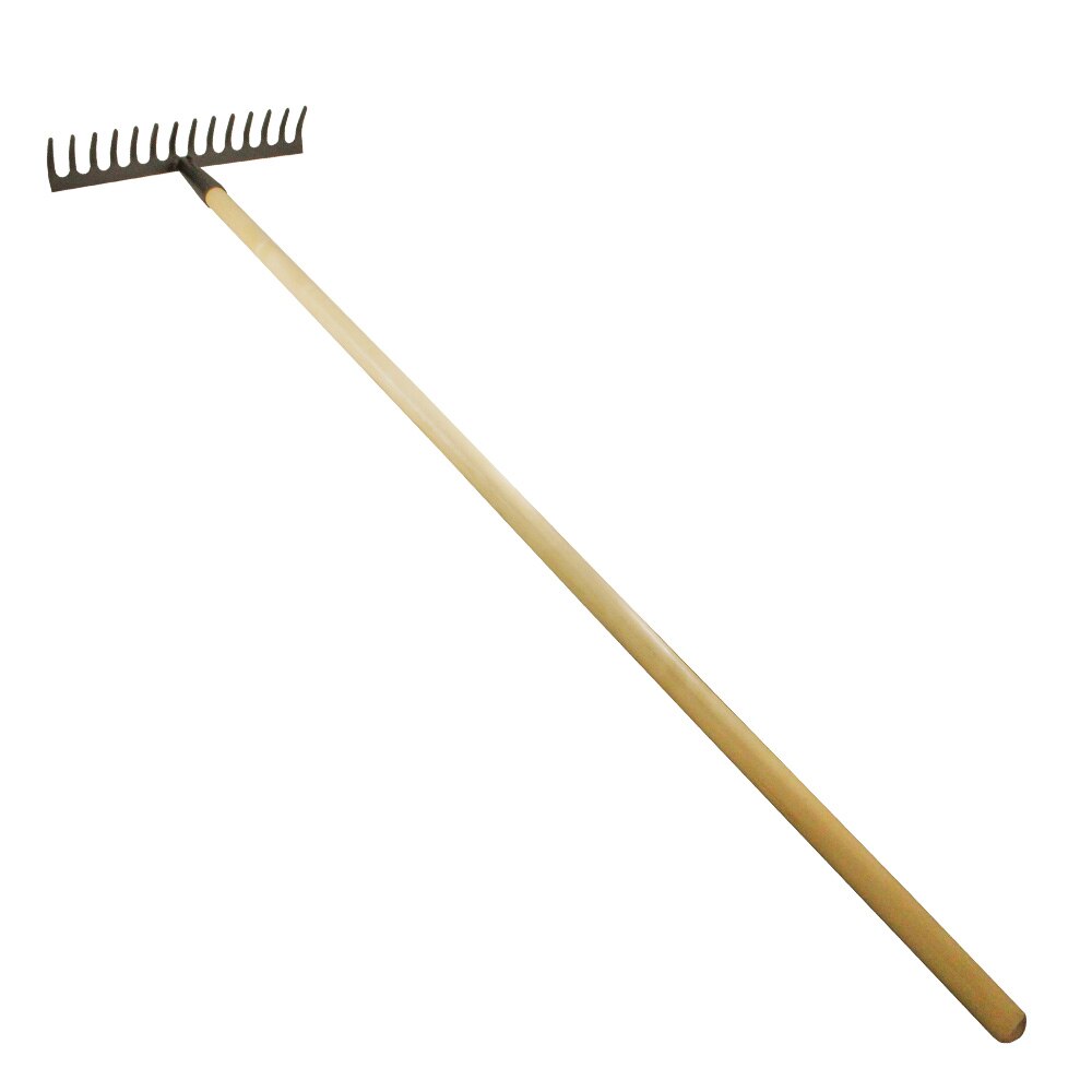 Wurko 2036 Rastrello Agricolo Rinforzato - O16l, Senza Denti, Con Manico In Legno - Dimensioni 100x150 Mm