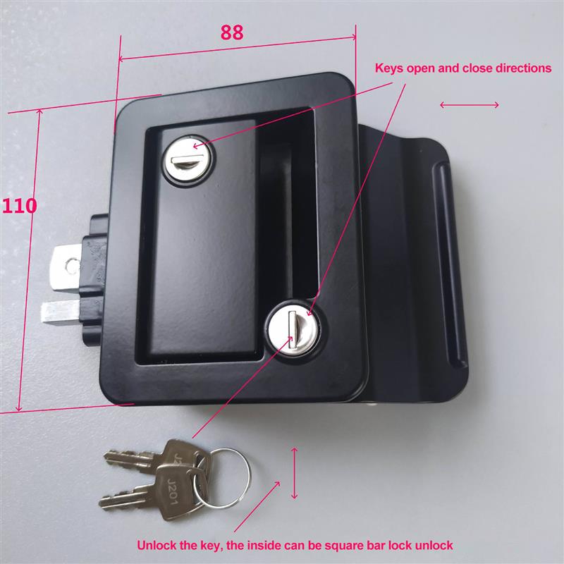 Metal Frame Protective Function Durable Trailer Entry Access With Screw Trailer Entry Door Lock Inside Outside Trailer Door Lock