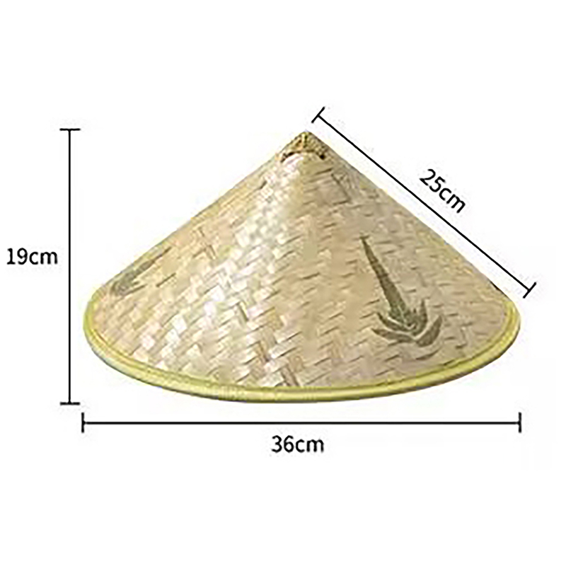Chinese Retro Bamboe Rotan Vissershoed Handgemaakte Weave Stro Emmer Hoed Toerisme Regendans Rekwisieten Kegelvissen Zonnescherm Hoed