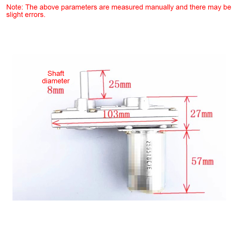 DC12V 24V 45-200RPM wysoki za chwilę obrotowy elektryczny silnik z przekładnią ślimakową DC mechanizm posuwisto-zwrotny część silnika silnik reduktora prędkości