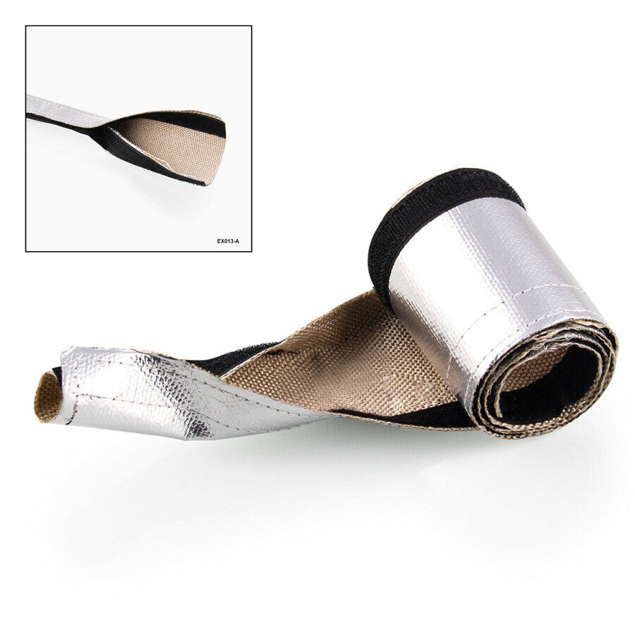 Aluminium Hitteschild Mouw Metallic Hitteschild Mouw Geïsoleerde Draad Slang Cover Wrap Loom Buis 1/2 "3 Ft