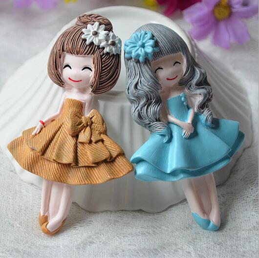 Cabochon de résine dessin animé filles | 1 pièce, grand Cabochon plat, Figurine Scrapbook, accessoires de décoration pour enfants, embellissements de téléphone bricolage
