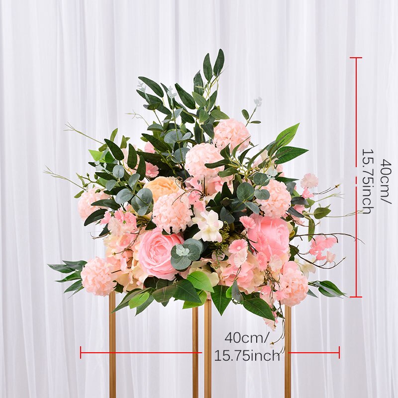DIY wedding table centrepieces artificial flower ball backdrop wedding decor road lead wall hotel shop party silk flowers: 05