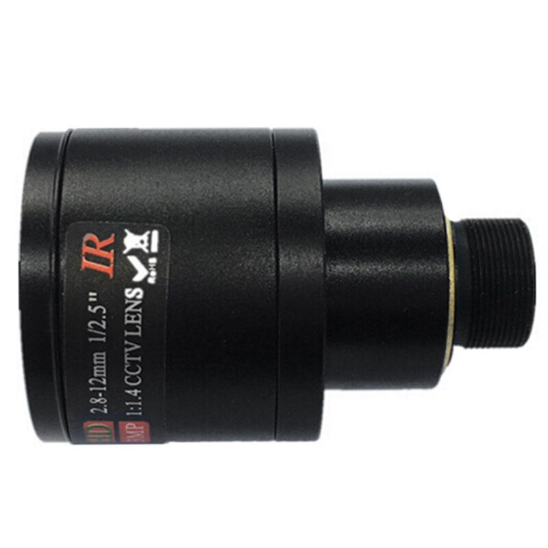 Hd cctv lens 3.0mp m12 2.8-12mm varifocal cctv ir hd lens ,f1.4, manuel fokus zoom