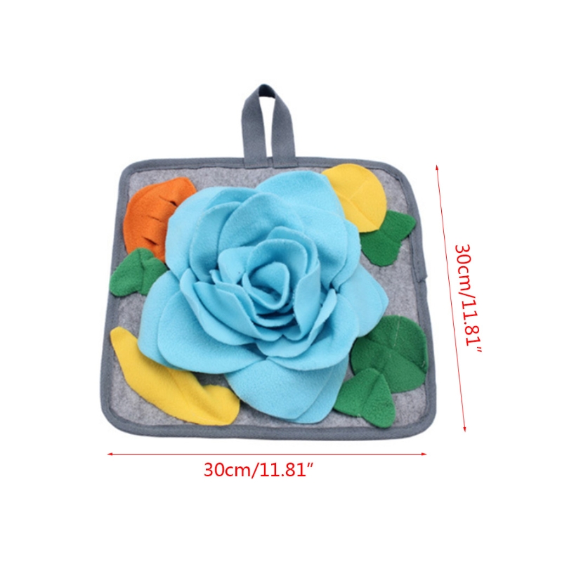 066E Rabbit Foraging Mat 12" x 12" Boredom Breaker Enrichment Snuffle Mat Toy for Chinchillas Guinea Pigs Ferrets Dogs