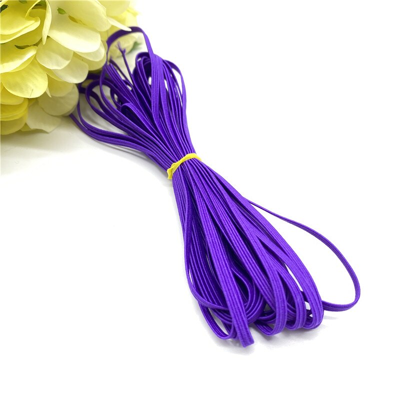 5Yards 3Mm Kleur Elastic Band Rope Rubber Hoofdband Lint Naaien Webbing Taille Schoenveter Diy Kleding Accessoires: 09
