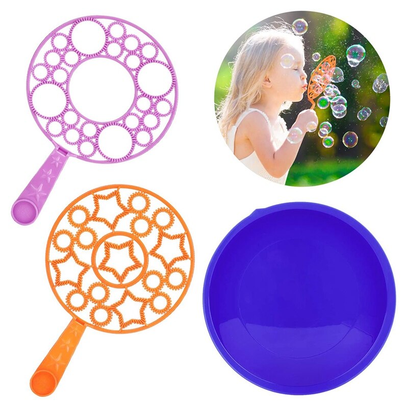3Pcs Big Bubbles Wand Kit Bubble Making Wand Bubble Set Toy for Outdoor Activity & Birthday Party & Games