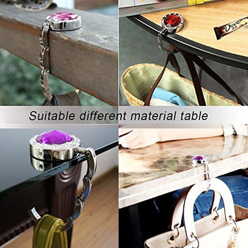 Multifunctionele Haken Zinklegering Purse Hook Handtas Opvouwbare Desk Hanger Multible Tas Hanger Hooker Hanger Tas