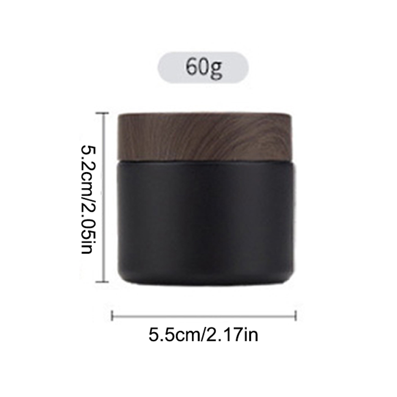 Plastic Lid Empty Jars Black Glass Cream Jar Cosmetic Container 10/30/60g Glass Bottle Make Up Container Travel Cosmetic Jars: MULTI