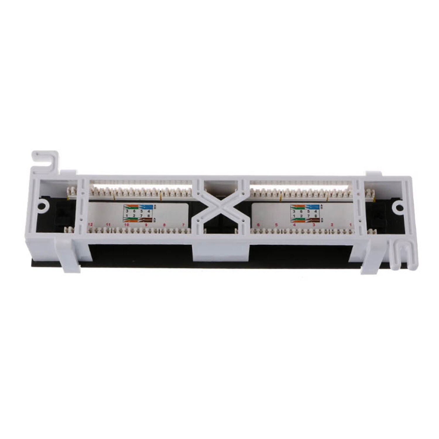 Network Tool Kit 12 Port Cat6 Patch Panel Rj45 Networking Wall Mount Rack Mount Bracket