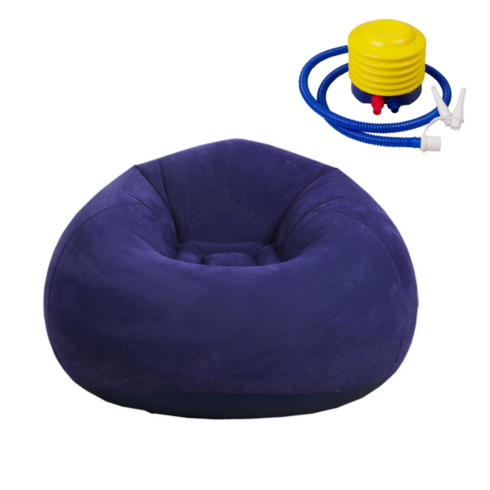 Fauteuil Wasbare Comfortabele Bean Bag Stoel Opblaasbare Luie Sofa Vouwen Lounger Ultra Zachte Couch Slaapkamer Woonkamer Outdoor: Blue B