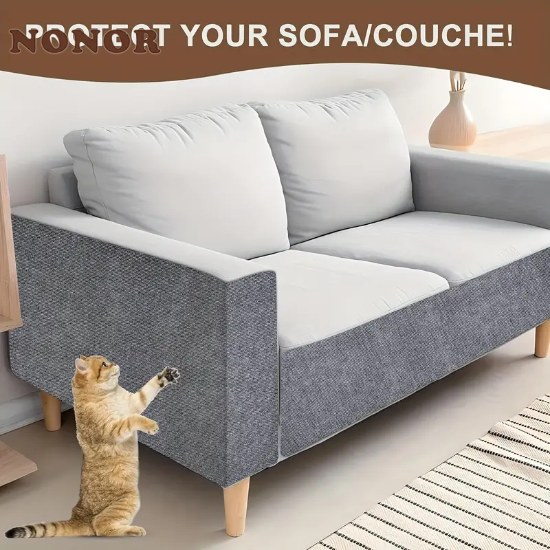 NONOR-Tapis auto-adhésif à gratter pour chat, Polymères à gratter, Tapis à tailler, Protection anti-rayures, Canapé, Meubles