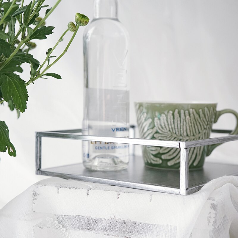 Sweetgo firkantet guldbakke kageværktøj til dessert bord fest dekoration parfume/makeup/smykker opbevaringsstativer kaffebakke vintage
