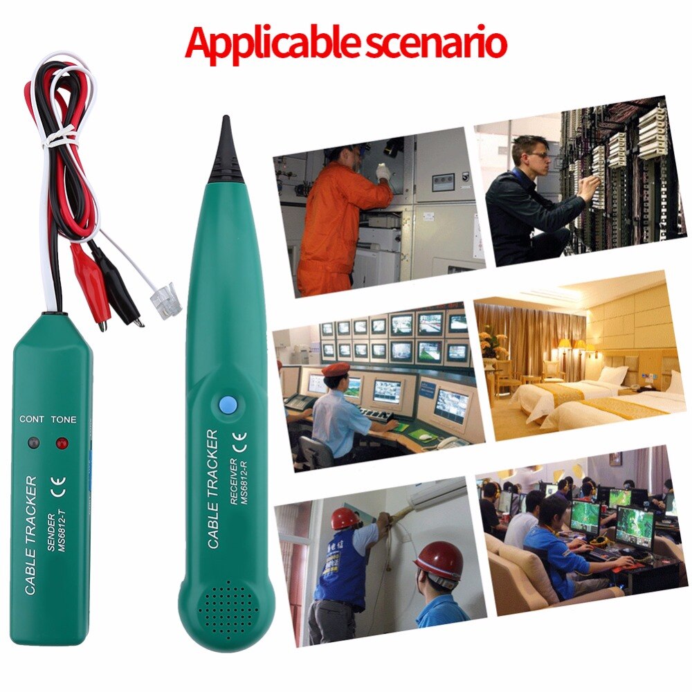 Network Cable Tester MS6812 Telephone Wire Track LAN Network Cable Tester for UTP STP Cat5 Cat6 RJ45 RJ11 Line Finding Testing
