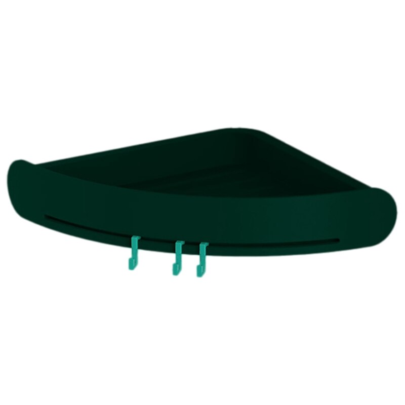 Toilet Bathroom Shower &Toilet Triangular Basket Wall Suction Plastic: Deep Green