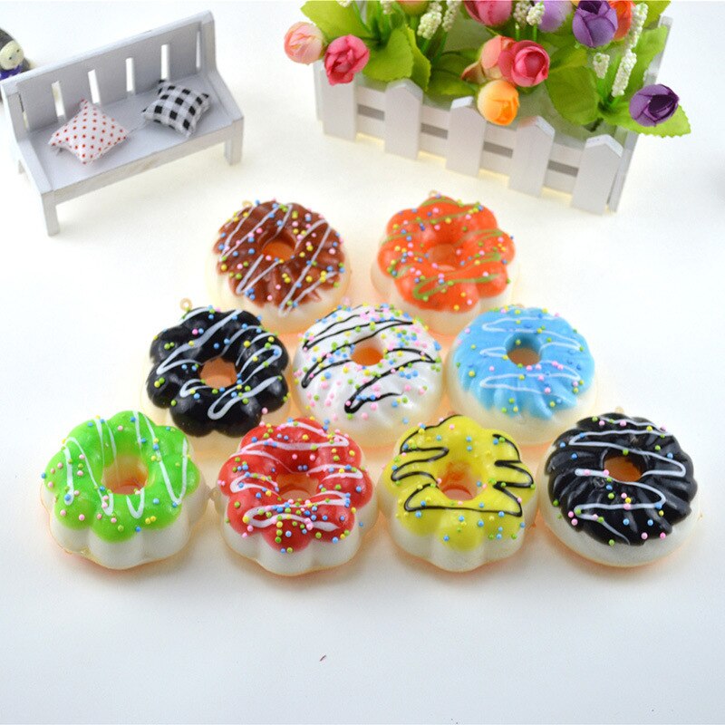 1PC squishy toys food simulation of PU Slow rebound bread 7CM Plum donut