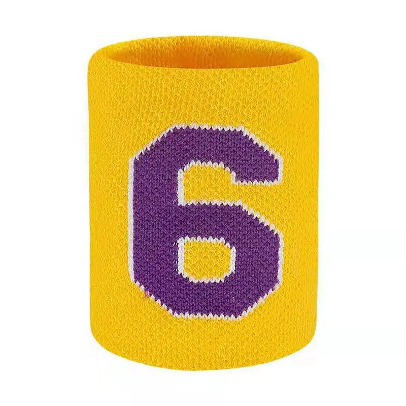 Muñequeras deportivas profesionales para baloncesto, banda para el sudor para Fitness, soporte para muñeca, envolturas para bádminton, tenis, banda de mano de algodón, 1 ud.: Amarillo claro