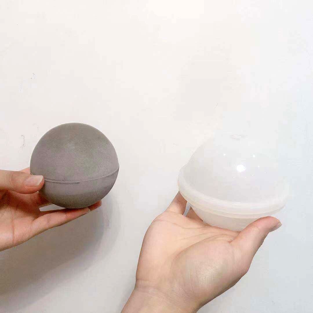 Moules à béton à boule de Silicone, moule de décoration en béton de ciment, moules à béton en forme de planète, moule à bougie sphérique en béton