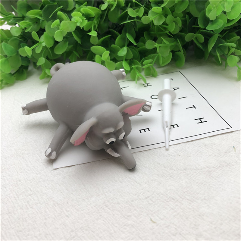 11 stili Divertente Squishy TPR Che Soffia Animale Spremere Anti-stress In Gomma Morbida Giochi Gonfiabili Palla Giocattoli Per I Bambini I Bambini G: elephant