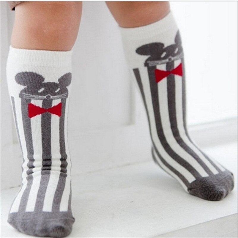 Wecute Baby Sokken Pasgeboren Kids Meisje Jongen Animal Patroon Anti-slip Knie Hoge Sok Vos Leuke Cartoon Kat Katoen sokken baby: A / M 2 to 4 years