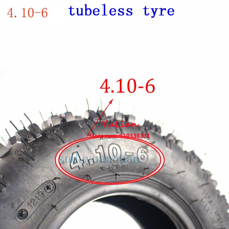 Bonne 4.10-6 pneu Tubeless ATV Go Kart MIni Quad 4.10-6 pouces pneu chasse-neige vide pneu de motoneige 4.10-6 pouces pneu de plage