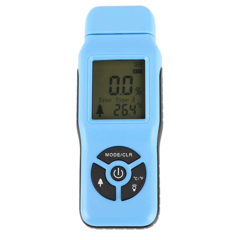 Handheld Digital Wood Moisture Meter Portable LCD Display Wood Humidity Tester Indoor mini Child environmental test 2%-70%: Blue