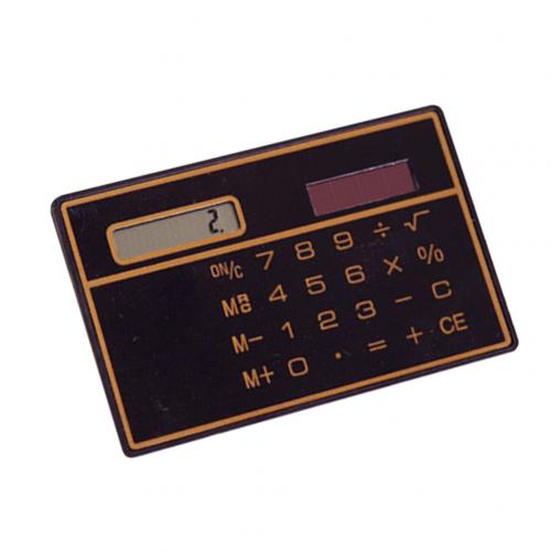 Mini calcolatrice tascabile a 8 cifre per ufficio domestico a 8 cifre: Black