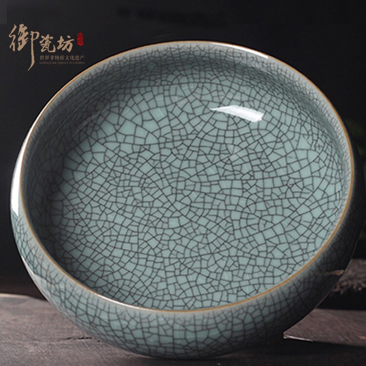 Celadon Tee Washset Keramik Tasse Stift Große Tee Waschen Eis Riss Offene Stück Von Wasser Ceremonia Del Te Haushalts Produkte DH50CX