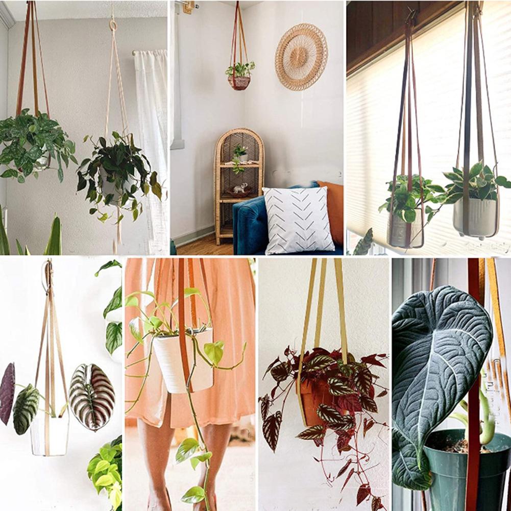 Leather Plant Hanger Plants Hanging Holder potted plants hanging strap Modern Pot Wall Ceiling Hanger for Flower Pots