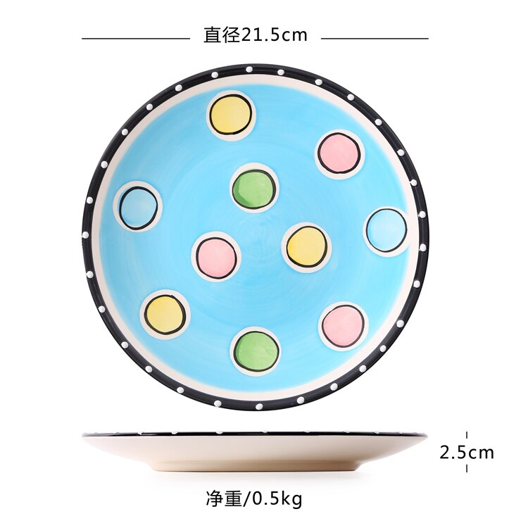 1 stuk HOMESTIA Exotische handgeschilderde Marokko Italië Bohemen Stijl Diner Plaat Salade Dining Decoratie Plaat