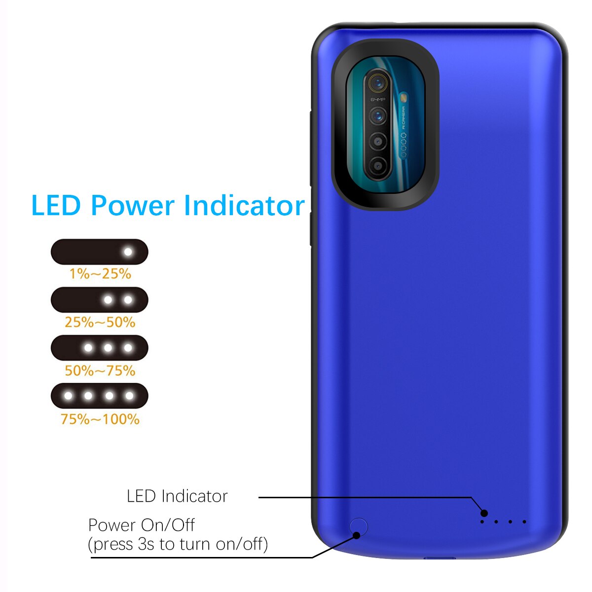 Oppo Realme X2-funda cargadora de batería de 6500mAh, carcasa para teléfono Realme X2 Pro