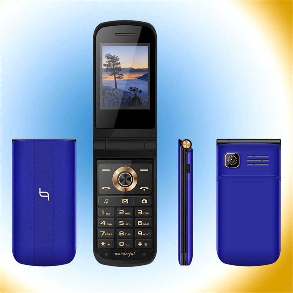 Klassieke klaptelefoon met dubbele simkaart, groot toetsenbord  s3600 groot geluid, oudere mobiele telefoon met sos-functie, 2.4 inch scherm