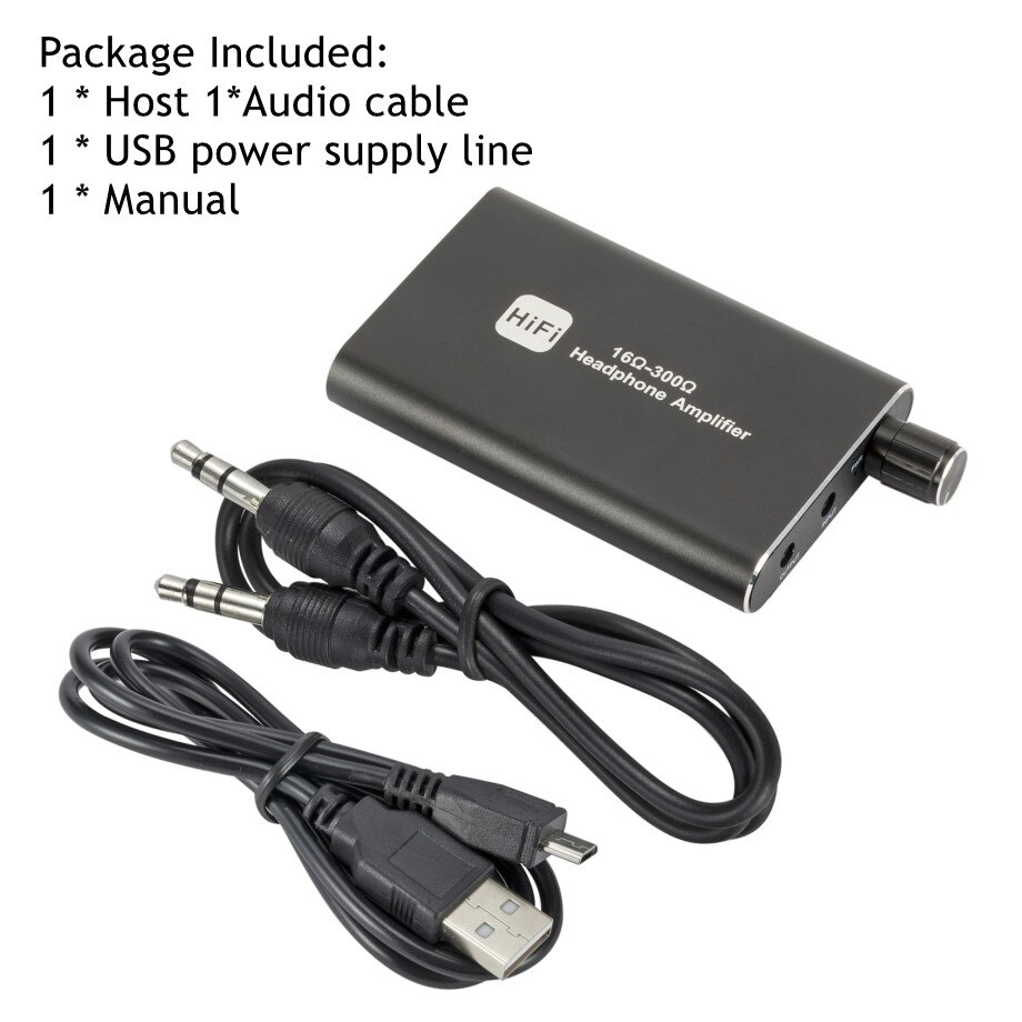 Pzzpss Hifi Amplfiers Hoofdtelefoon Koptelefoon Versterker Draagbare Aux In Poort Voor Telefoon Android Muziekspeler Amp Met Jack 3.5Mm kabel: Default Title