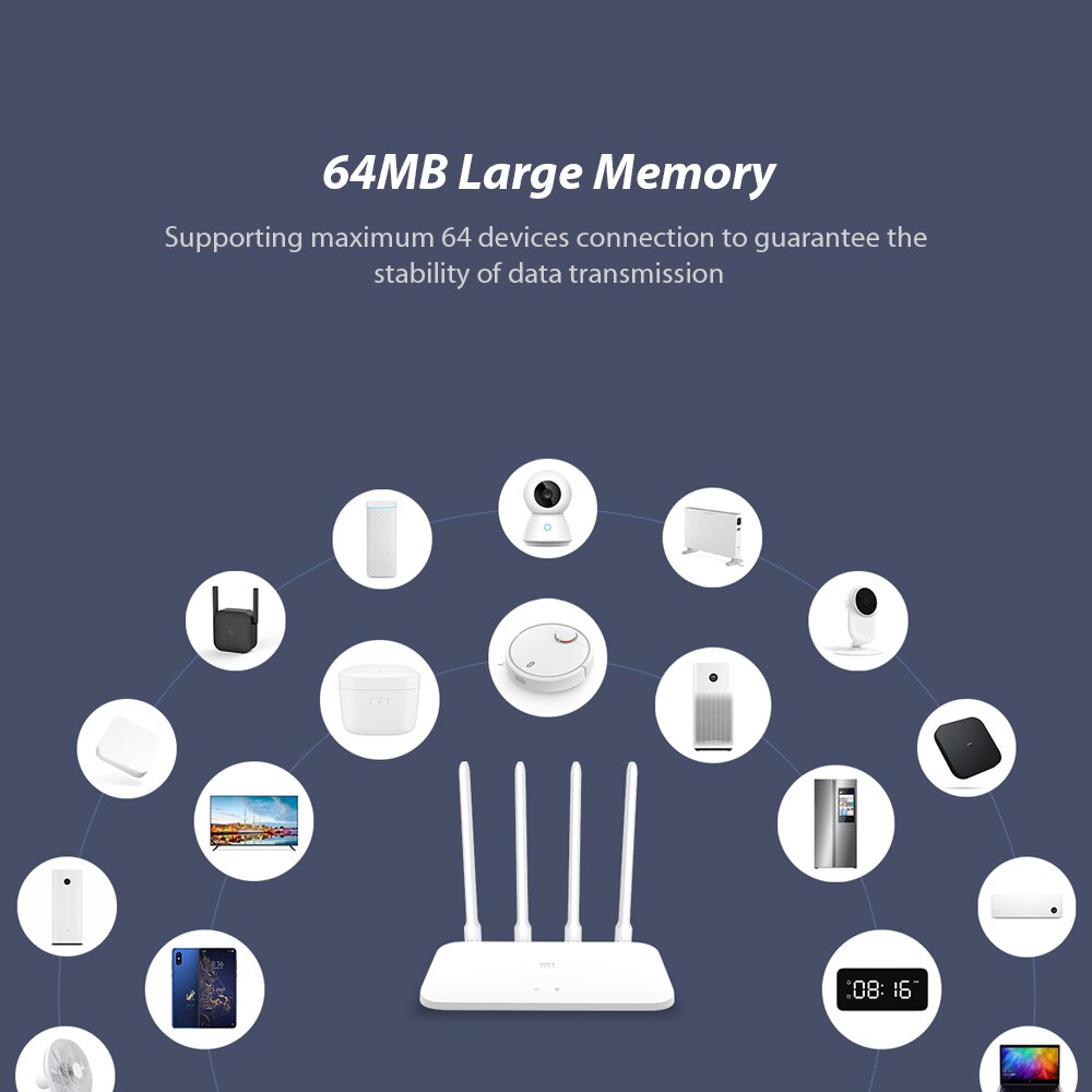 Xiaomi Router 4A Wireless WiFi 2.4GHz 5.0GHz Dual Band 1167Mbps ripetitore WiFi 4 antenne 64MB Memory Network Extender APP Control