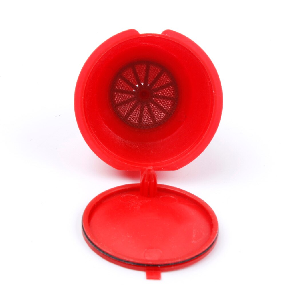 8 Colors Refillable Coffee Capsule For Nescafe Dolce Gusto Reusable Capsules Coffee Pods K-cups Useful 50 times: red
