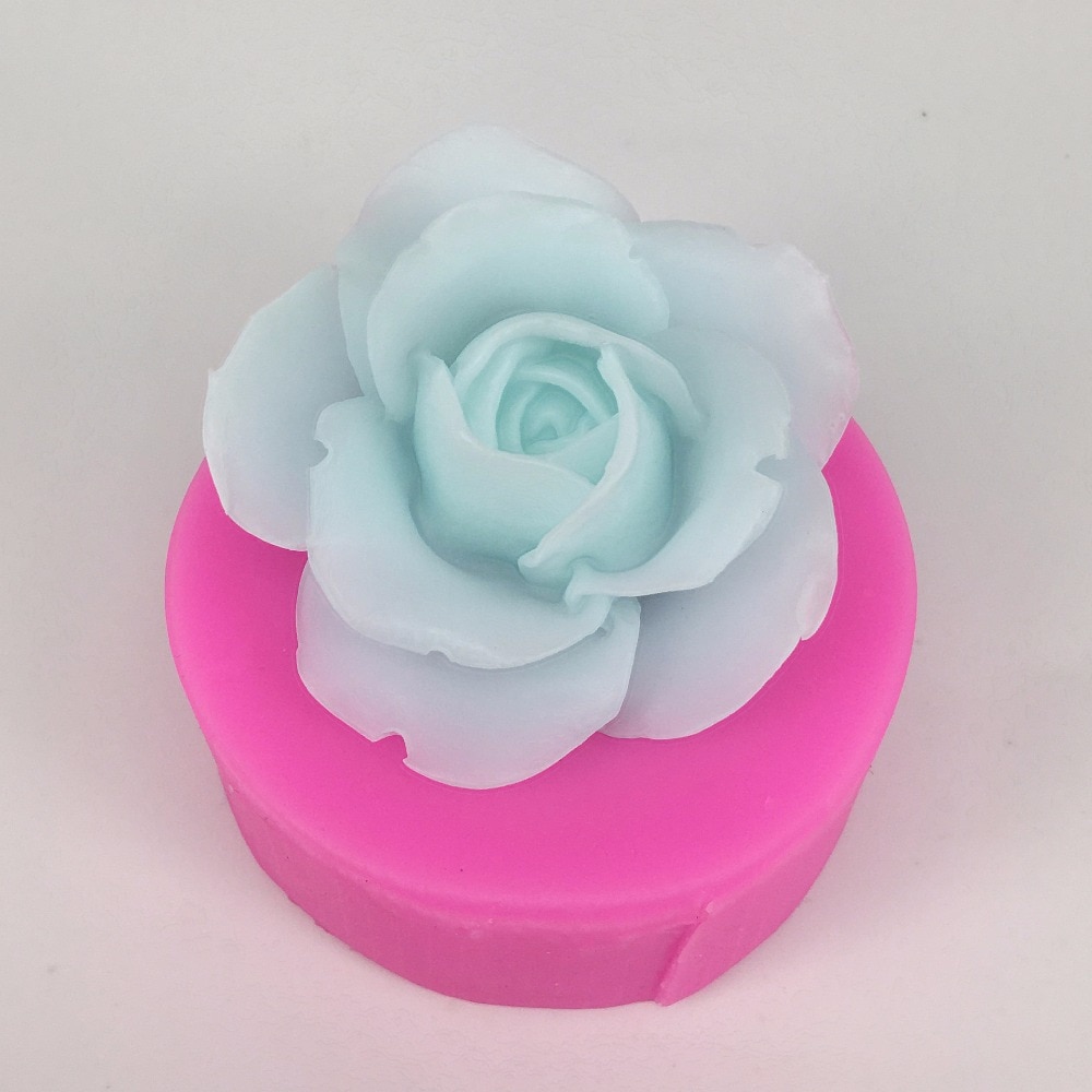 3D Rose Maken Siliconen Mal voor Zeep Maken DIY Cake Chocolade Bloem Zeep Mallen