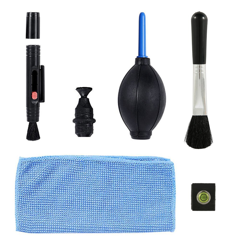 Kit de nettoyage de caméra 5 en 1, ensemble de nettoyage de la poussière, brosse de soufflage d'air, lingettes en tissu propre pour Gopro, Canon, Nikon, caméscope magnétoscope: Default Title