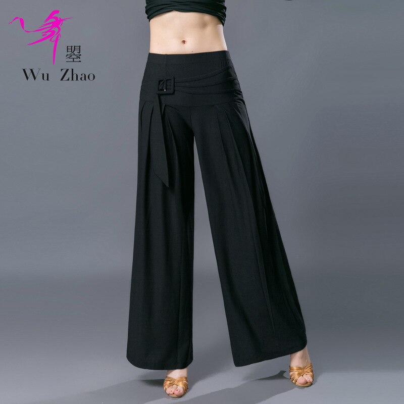 HC Women's Black Latin Dance Pants Dance Wear Training Performance Pants