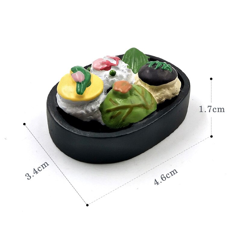 1 pc Simulatie Voedsel Koffie Cake Mini figurine Decor Fairy Garden stripfiguur standbeeld Model Hars ambachtelijke speelgoed ornamenten: Rice Roll Box