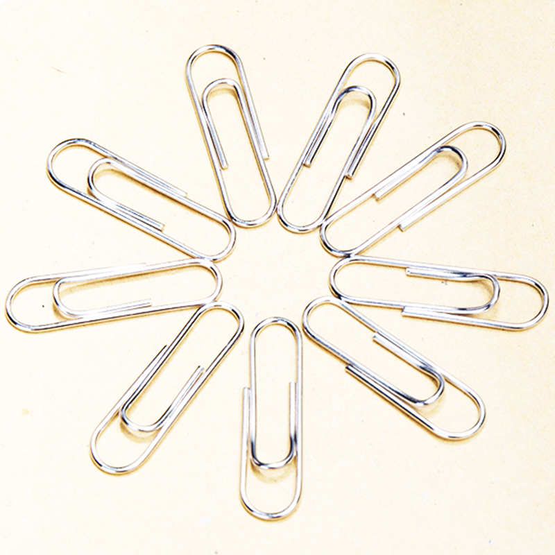 Clip de papel mediano y pequeño tamaño, clips de plata para oficina y organización de documentos personales (25mm 29mm 50mm)