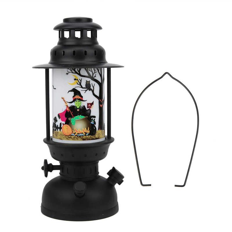 Halloween Lantern Hand Held Pendant Halloween Party Decoration Flame Light: C Style