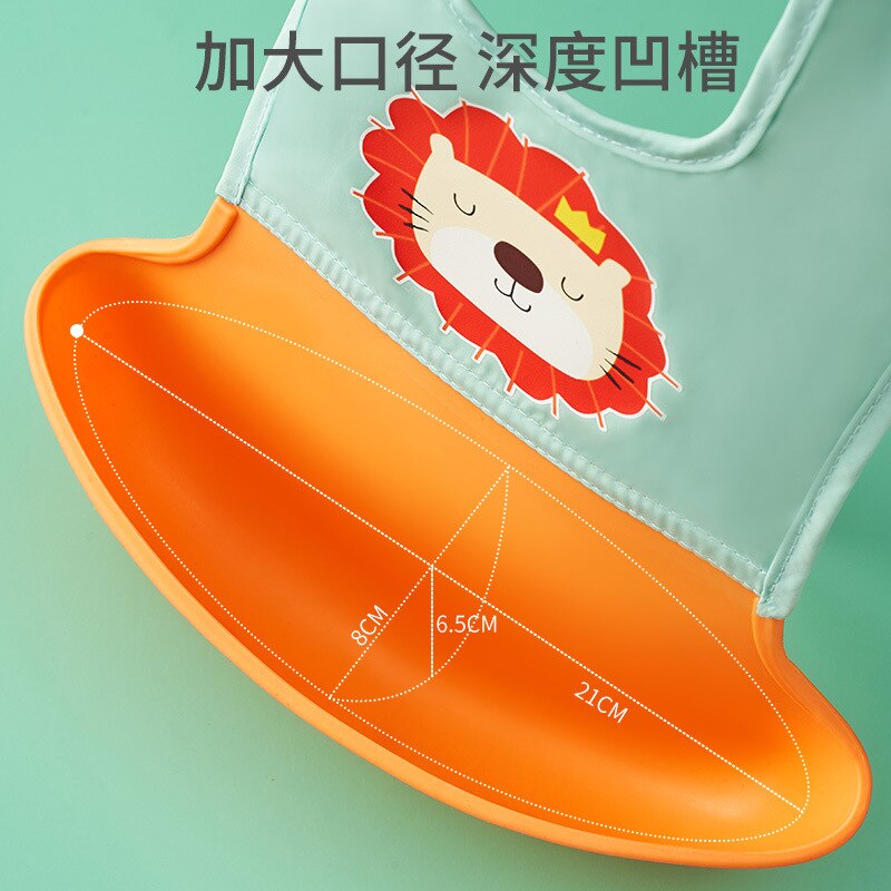 Tasca di riso rimovibile 0-5T bavaglino per bambini neonato grembiule senza maniche Bandana cartone animato disegno bavaglino bavaglino impermeabile per bambini