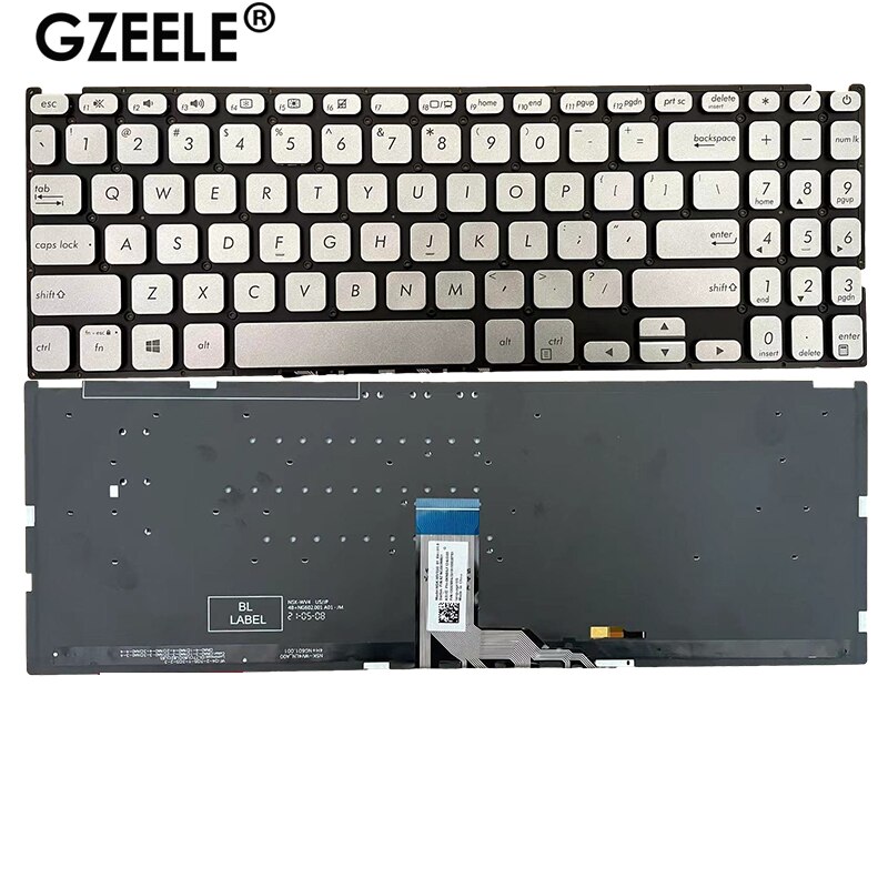 Backlit US For Asus Vivobook X512 X512D X512DA X512F X512FA X512U X512UA X512UB Laptop Keyboard