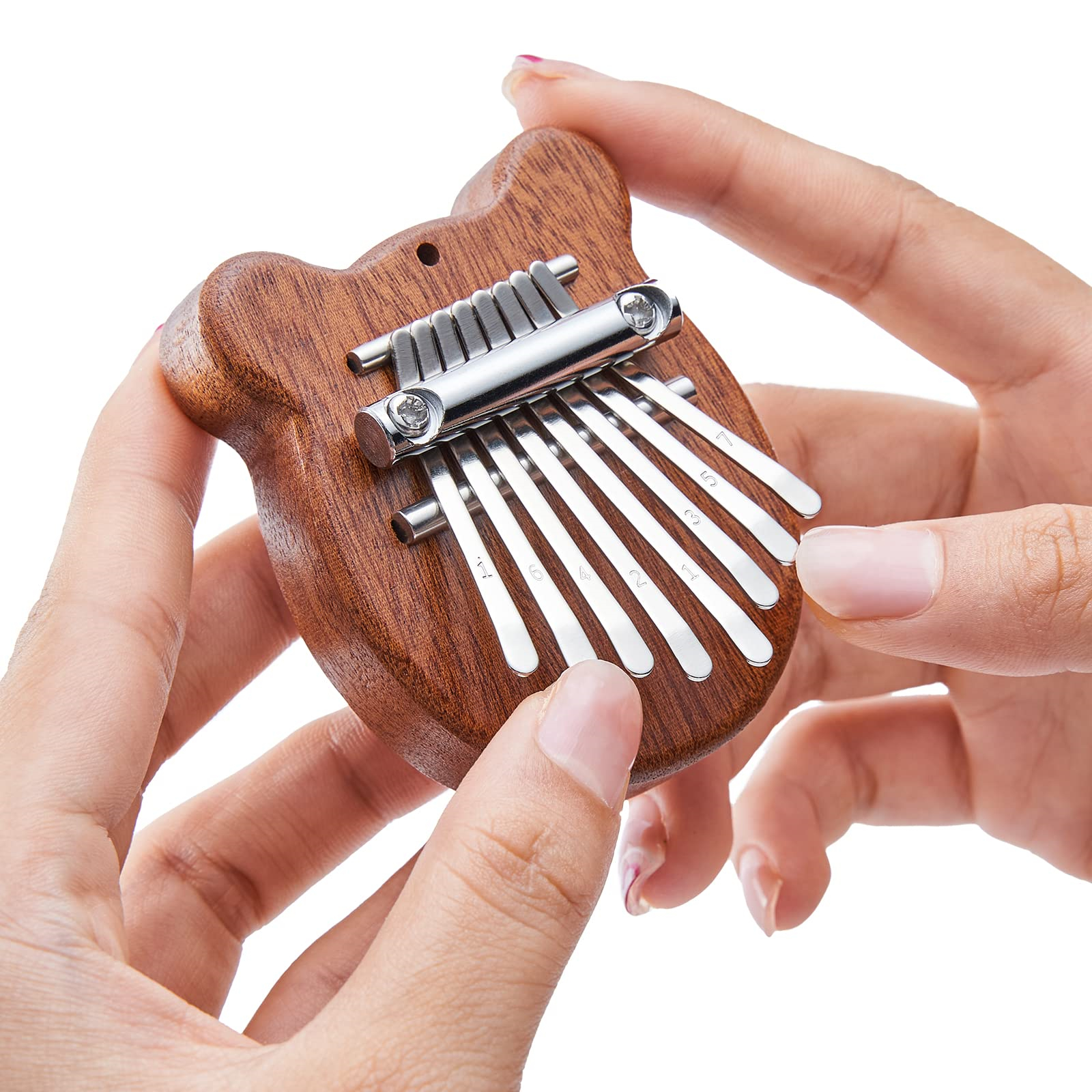 Mini Kalimba, 8 teclas, Piano, 1 paquete de estilo de gota de agua, bonito instrumento portátil, exquisito, juego de para niños: Azul