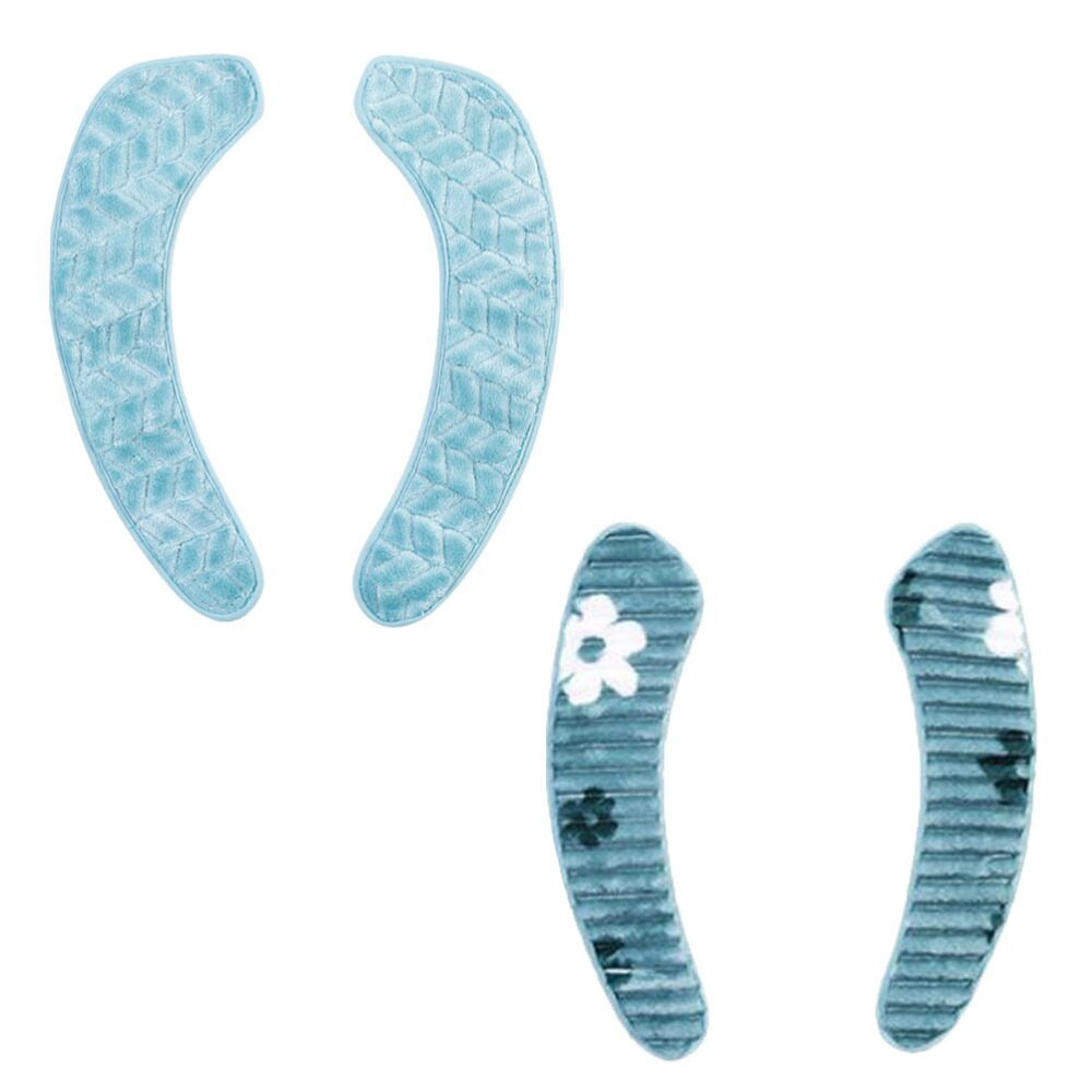 2 Pairs Zachte Toiletbril Pad Wc Ringen Glad Wc Cover (Blauw Maat S + L)